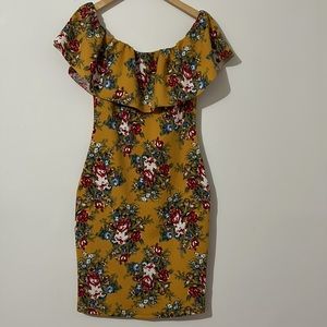 Floral Off Shoulder Dress